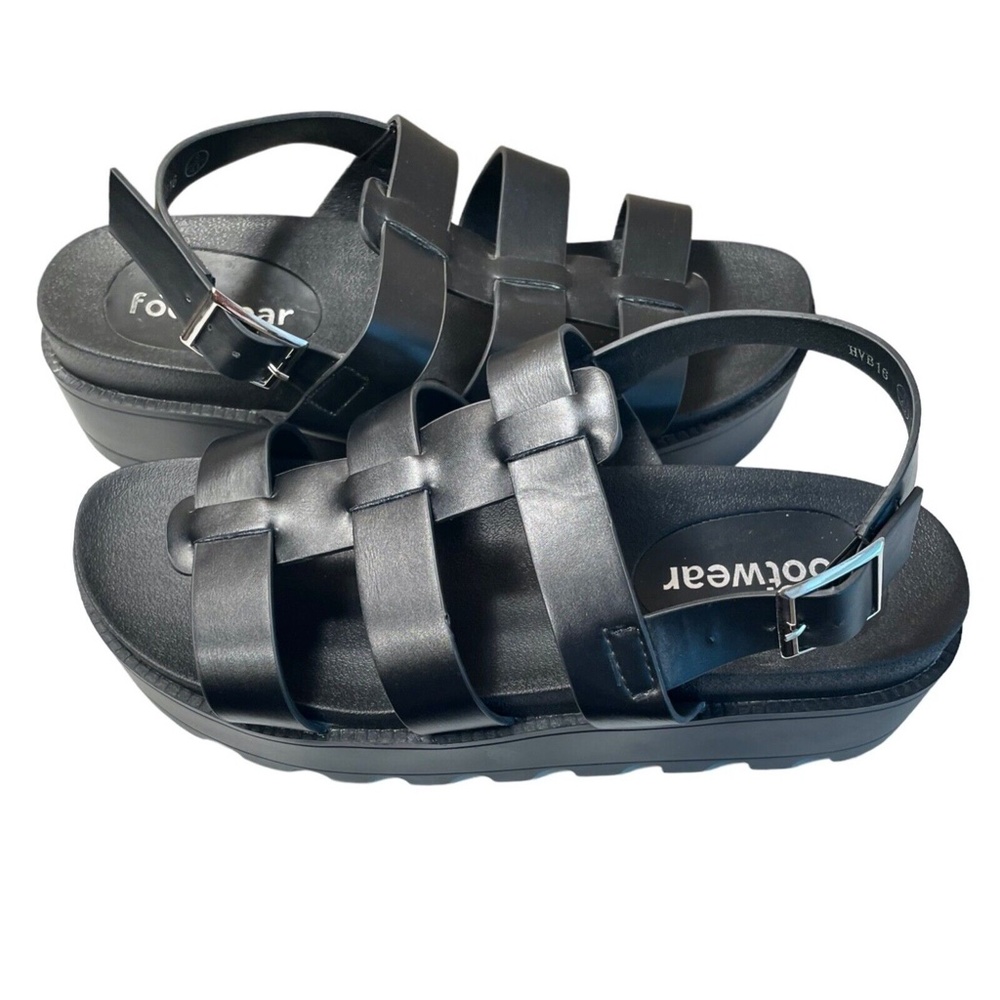 Koi Womens‎ Black Strappy Chunky Heel Sandals Size 9 - Picture 9 of 9
